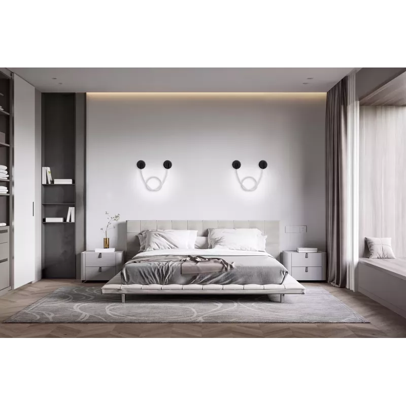 LED-wandlamp ActiveJet AJE-CAMELIA NW — 2400 lm, 4000 K, 16 W, zwart, 1580×120×65 mm, IP20
