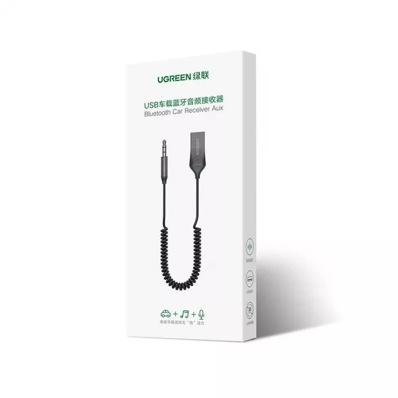 UGREEN CM309 Bluetooth 5.0-audio-ontvanger, USB, 3,5 mm AUX-aansluiting, zwart