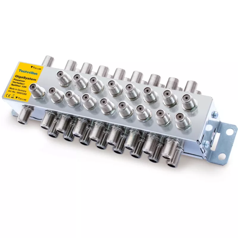 Passieve splitter TECHNISAT 17/P zilver – passieve signaalsplitter voor tv/sat-verdeling