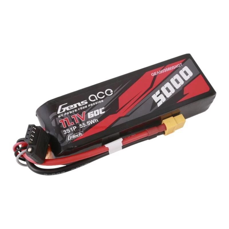 Gens ace G-Tech 5000mAh 11,1V 60C 3S1P LiPo met XT60-stekker