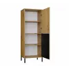 KAMARO 2DK smalle/GŁ eiken ARTISAN DISPLAY CABINET