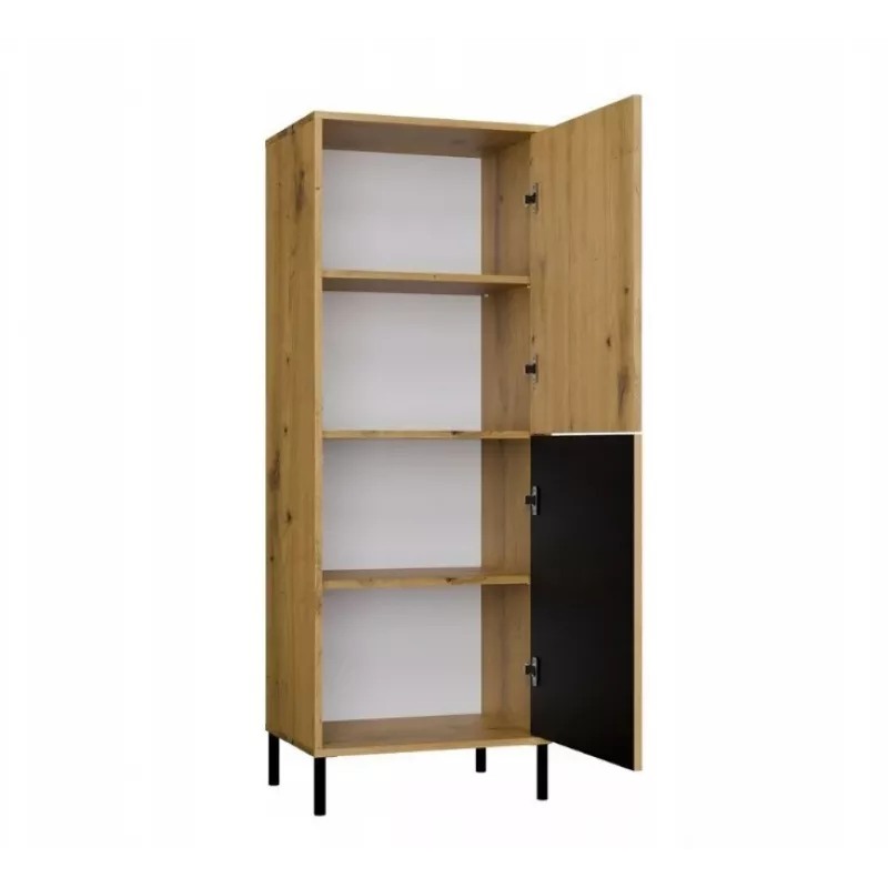 KAMARO 2DK smalle/GŁ eiken ARTISAN DISPLAY CABINET