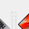 USB-C-naar-USB-C-kabel Green Cell KABGC29W 2 m, USB 3.2 Gen 1, 60 W PD, gevlochten TPE, wit