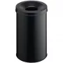 Afvalemmer rond staal zwart Durable 330601