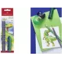 Grafietpotloodset Faber-Castell Dino HB blauw – HB houten potloden, blauwe schacht, set