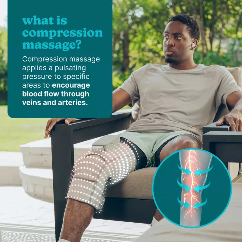 Verstelbare kniebandage HoMedics SR-CMK10H — warmtetherapie bij kniepijn, verstelbare pasvorm