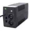Qoltec Monolith UPS (uninterruptible power supply) dubbelconversie (online) 1 kVA 600 W 2 Schuko-stopcontacten