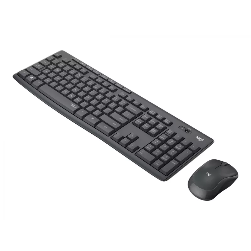 Logitech MK295 Silent – toetsenbord-muisset – draadloos – 2,4 GHz – grafiet – Hongaarse layout