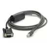 Zebra CBA-R10-S07ZBR seriële kabel, RS232, DB-9 (M), 2,13 m, zwart