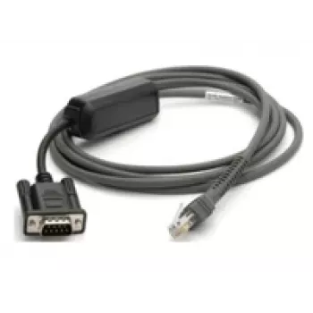 Zebra CBA-R10-S07ZBR seriële kabel zwart 2,13 m DB9 RJ-45