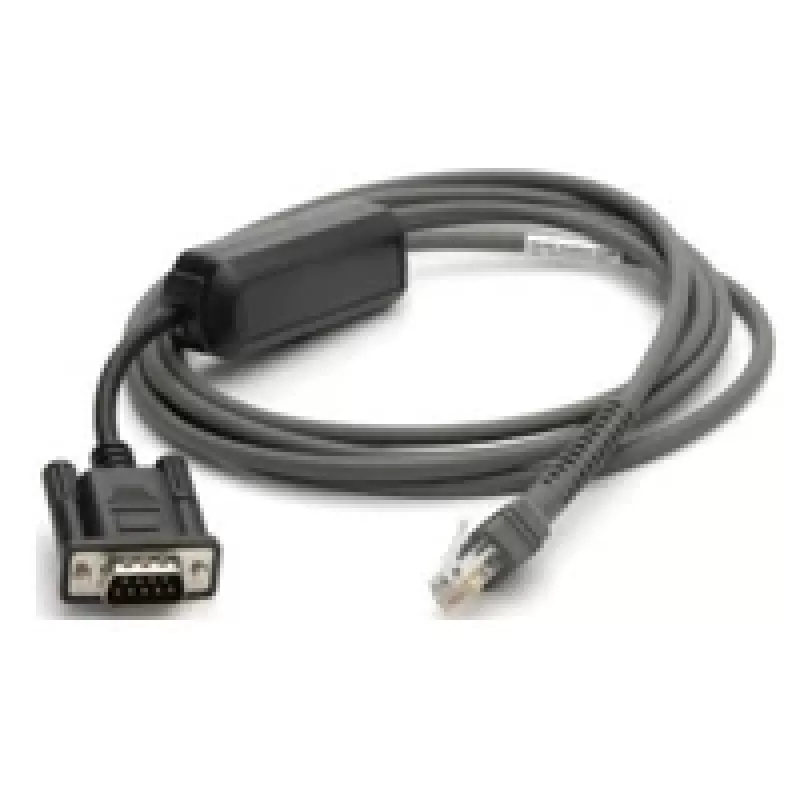 Zebra CBA-R10-S07ZBR seriële kabel, RS232, DB-9 (M), 2,13 m, zwart
