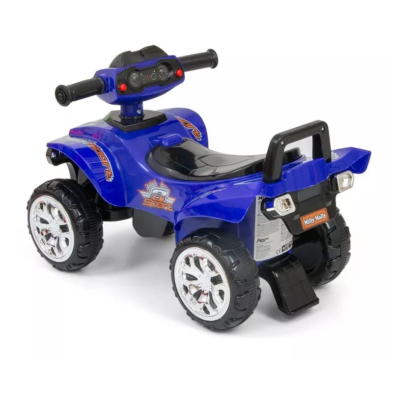 Loopvoertuig Milly Mally Ride-on Monster Navy — kinderzit-loopvoertuig, lage zithoogte