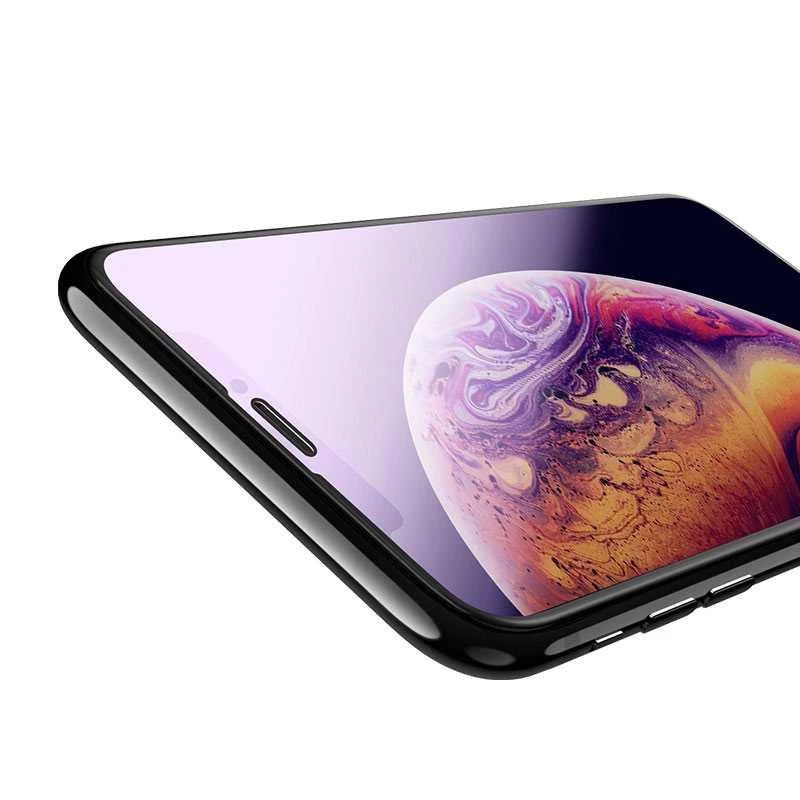 Tempered Glass Screen Protector Devia Van Anti-blue Ray voor iPhone XR 6.1, zwart