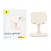 Tablet- en telefoonstandaard Baseus Seashell Series roze – in hoogte verstelbaar, licht