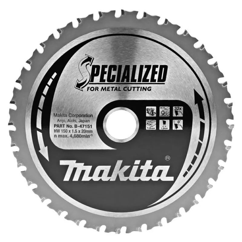 MAKITA cirkelzaagblad 150x20x32T voor metaal