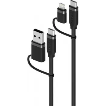 Alogic ELEMENTS SILICONE 4-IN-1 - kabel - digitaal/data (ELSI4IN1U2BK1.5)