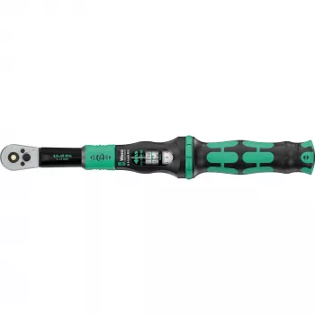 Momentsleutel met doorgaande vierkant Click-Torque Lock A 6 R/L zwart/groen, afname 1/4 bitopname, 2,5 tot 25 Nm