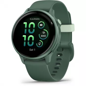 Smartwatch GARMIN vívoactive 6 – sporthorloge, 42 mm aluminium/polymeer behuizing, AMOLED 1,2 inch, GPS, 5 ATM, optische HR, SpO2, 8 GB, groen