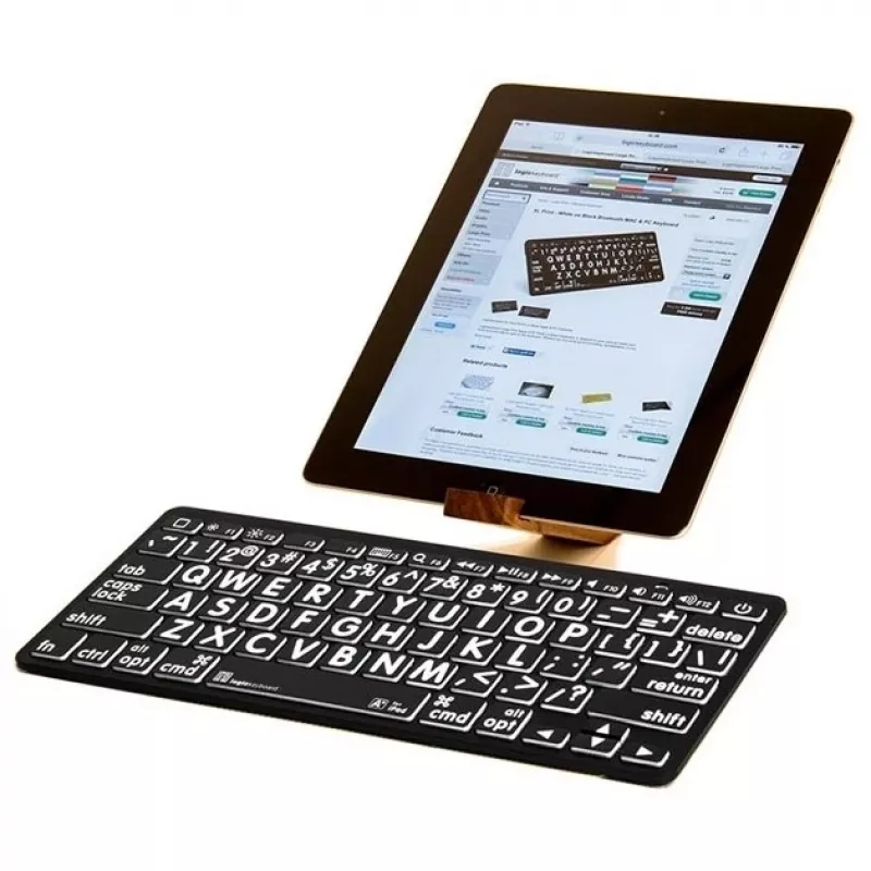 Logickeyboard universeel Bluetooth toetsenbord LKB-LPWB-BTPC-DE QWERTZ Duits zwart