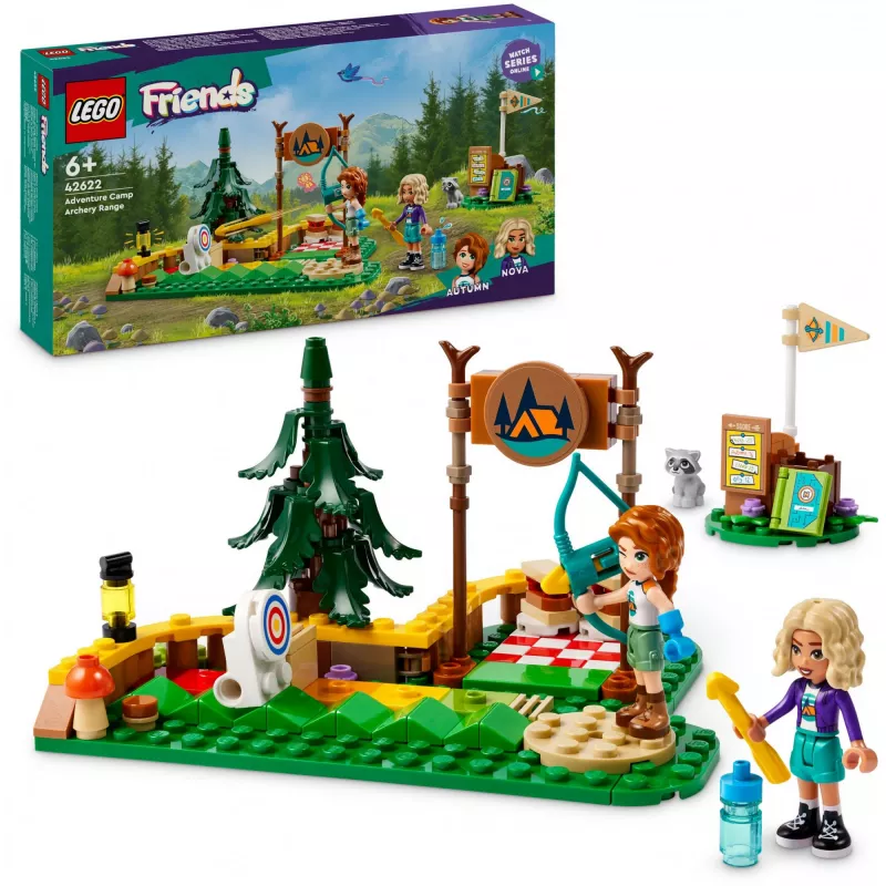 LEGO Friends boogschiet-avonturenkamp 42622 — 157 onderdelen, 2 minifiguren, leeftijd 6+