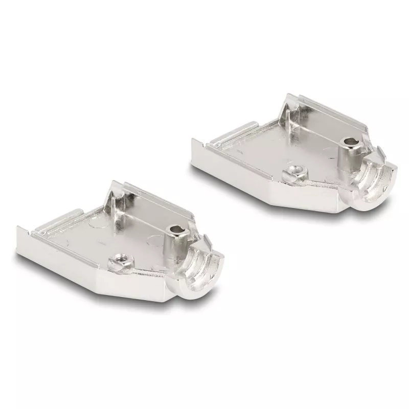 Kabeltule DELOCK D-Sub-behuizing 9-polig (stekker/bus) zilver kunststof, 31×46×16 mm