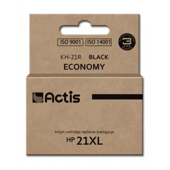 Inktpatroon ACTIS KH-21R compatibel voor HP 21XL C9351A – zwart, pigmentinkt 20 ml, hoge (XL) capaciteit, per stuk