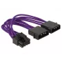 DeLOCK - voeding - interne stroomvoorziening, 4-polig (M) - 8-polige stroomkabel (EPS12V) (W) - 15cm - paars (83703)
