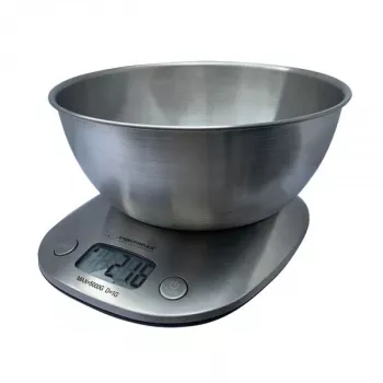 Elektronische keukenweegschaal ESPERANZA LYCHEE – 5 kg capaciteit, 1 g nauwkeurigheid, RVS-schaal 21 L