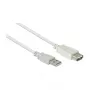 USB-verlengkabel 2.0 stekker A naar bus A, grijs, 0,6 m