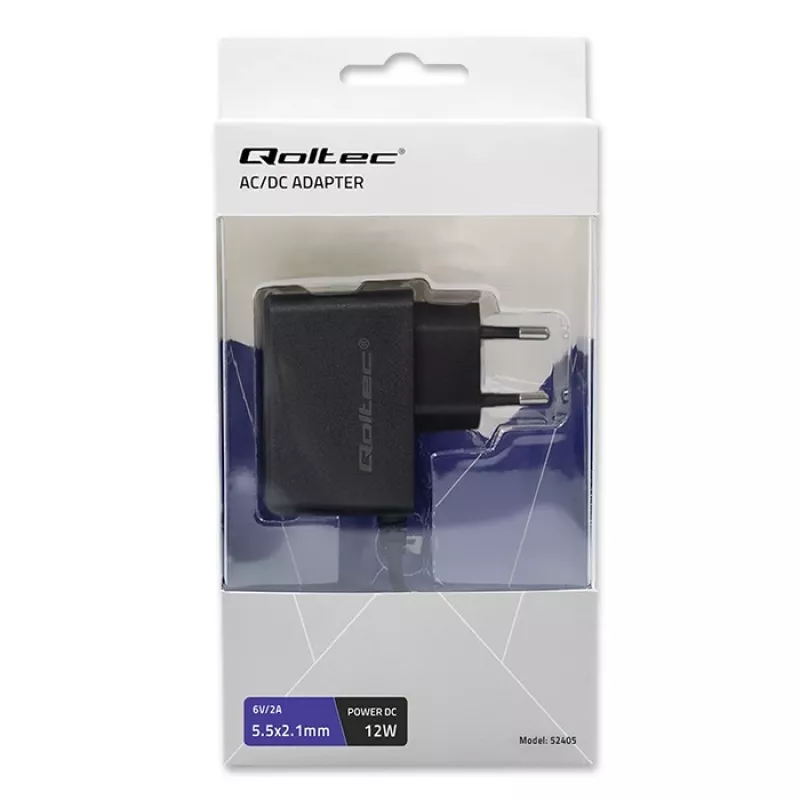 Voeding QOLTEC 52405 6V 2A 12W stroomvoorziening voor draagbare apparaten