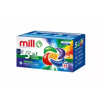 MILL PRO 5k wascapsules + COLOR geurparels, 25 stuks