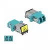DeLOCK 86900 glasvezelkoppeling LC duplex bus-bus multimode aqua