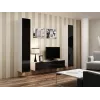 Cama woonkamerkastenset VIGO 9 wit/zwart glanzend