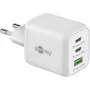 USB-C snellader Nano, PD, GaN, 65 watt (wit, 1x USB-A, 2x USB-C PD, Charge 3.0)