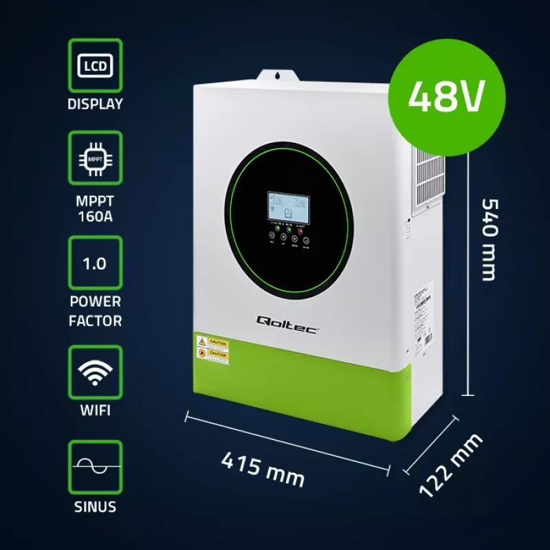 Qoltec hybride zonne-omvormer off-grid 11000W