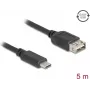 USB-kabel DELOCK 81539 USB Type-C naar USB Type-A, 5 m lengte