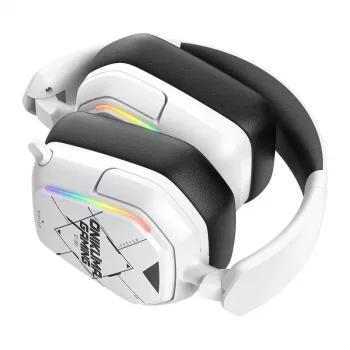Bedrade/draadloze headset Onikuma GT883 wit — Bluetooth- en kabelverbinding, over-ear-ontwerp