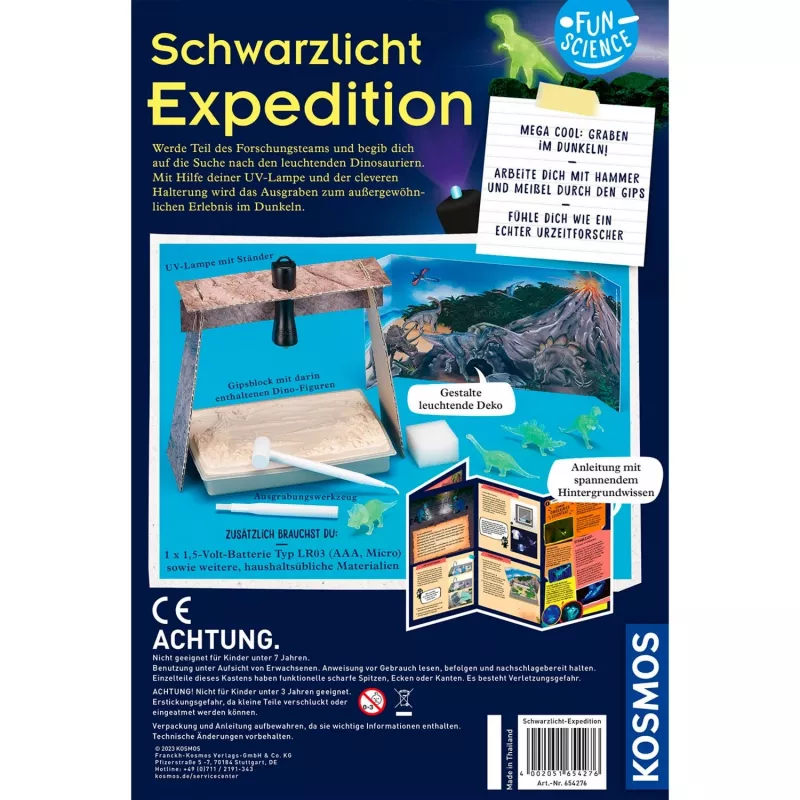 Fun Science blacklicht-expeditie, experimenteerset