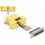 DeLOCK D-Sub 25-pins female naar RJ45 female montageset geel VGA RJ-45