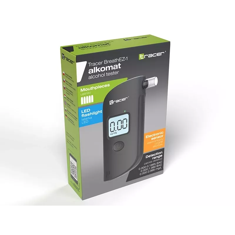 Tracer BreathEZ-1 halfgeleider-alcoholtester, zwart