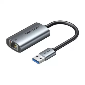USB-naar-Gigabit-Ethernet-adapter Vention CEZ – bedrade USB-host-interface, 1000 Mbit/s, grijs