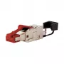 METZ CONNECT - netwerkaansluiting - RJ-45 (M) recht - afgeschermd - halogeenvrij, zonder haak - rood (130G405032-E)