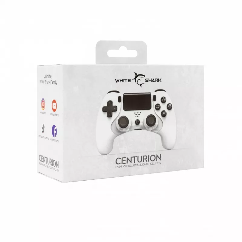 Gamepad White Shark CENTURION zwart wit Bluetooth PlayStation 4 3