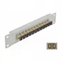 Glasvezel patchpaneel DeLOCK 10 inch 12 poorten SC simplex beige 1U grijs