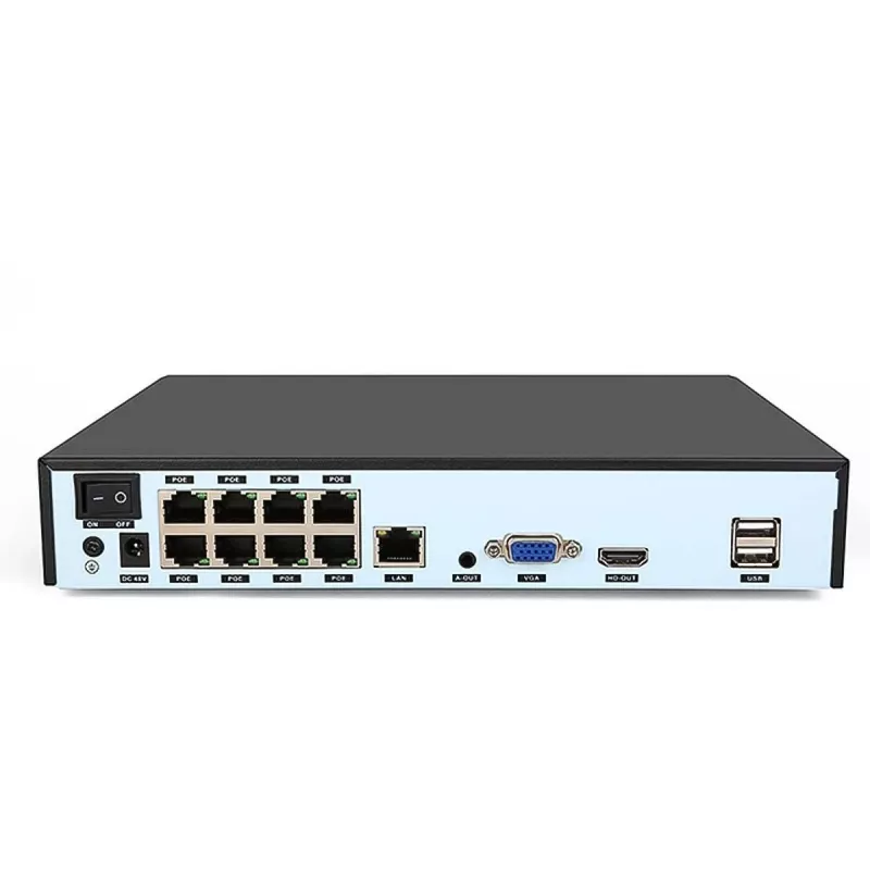 Foscam FN9108HE netwerk-videorecorder zwart 8-kanaals, 5MP, PoE, HDMI+VGA