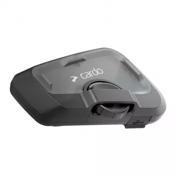 Motorintercom Cardo FRC4X003 — 4 kanalen, bereik 1200 m, spreektijd 13 u, zwart