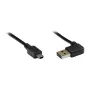 GoodConnections verbindingskabel USB 2.0 EASY stekker A naar Mini-B, haaks, zwart, 3 m