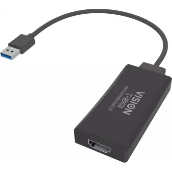 USB-grafische adapter Vision TC-USBHDMI 1920 x 1080 pixels zwart
