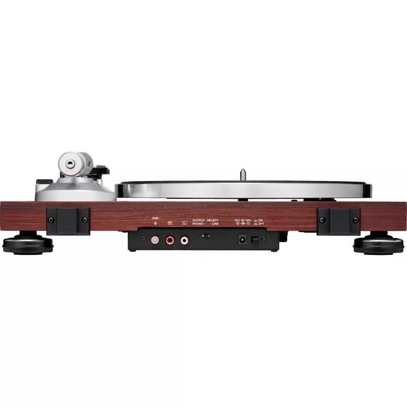 Riemgedreven audioplatenspeler Audio-Technica AT-LPW50BTRW bruin handmatig