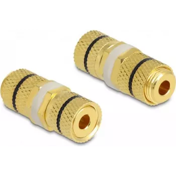 Draadverbinder DeLOCK 64144 2 x aansluitklem zwart goud